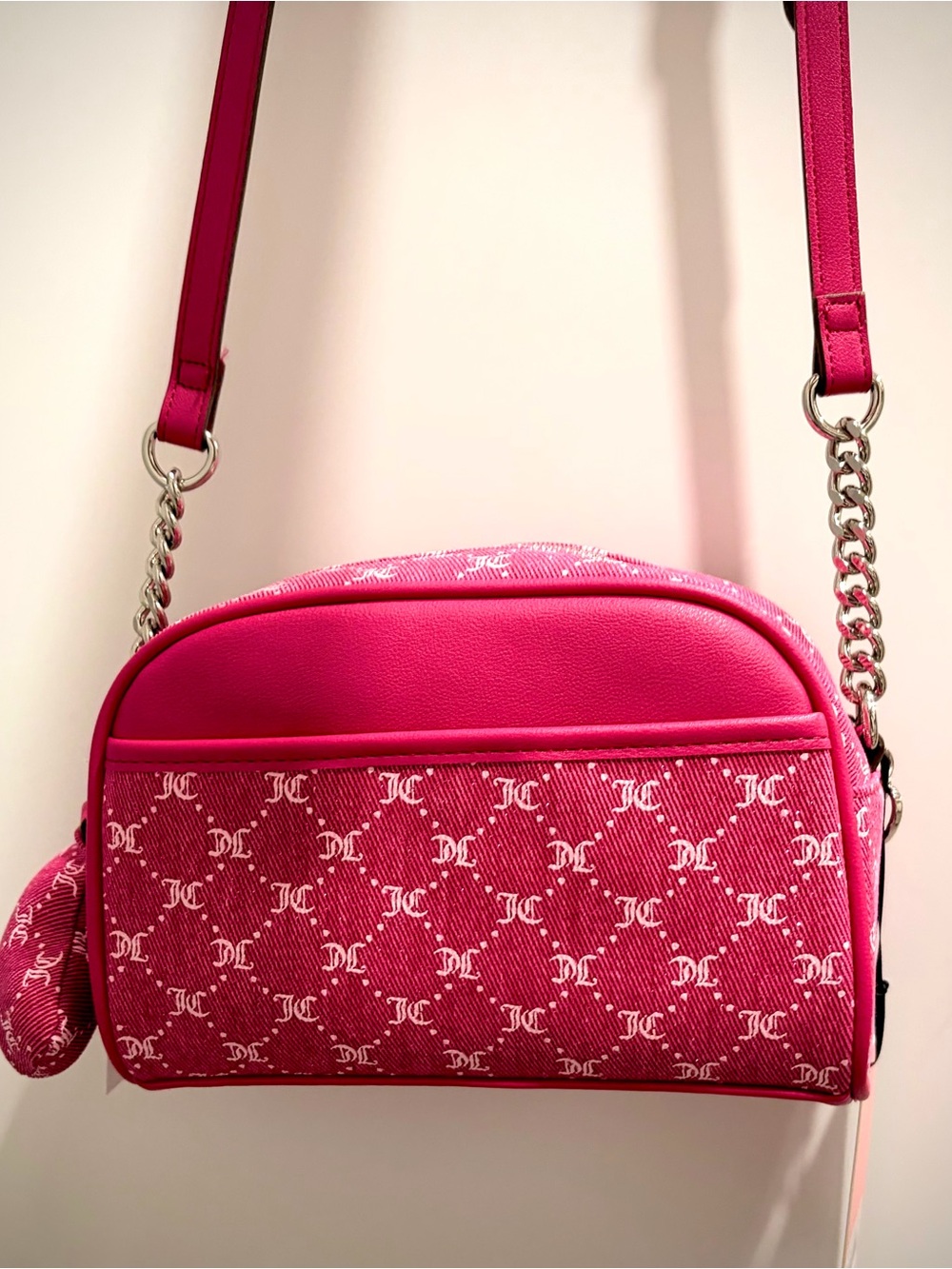Juicy Couture Pink Logo Monogram Crossbody Bag - Picture 3 of 7